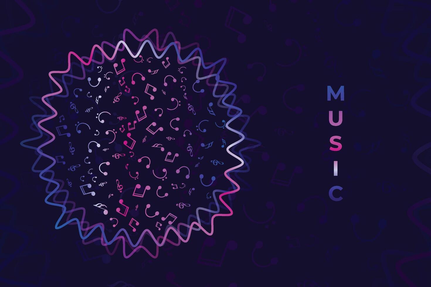 Modern music background vector