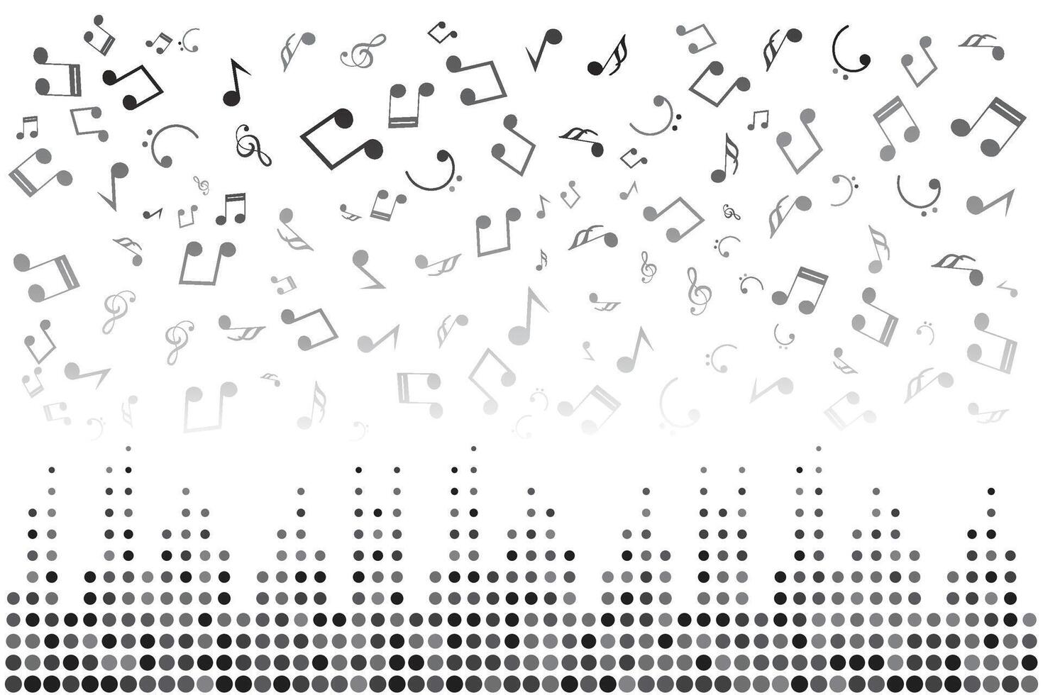 Modern music background vector