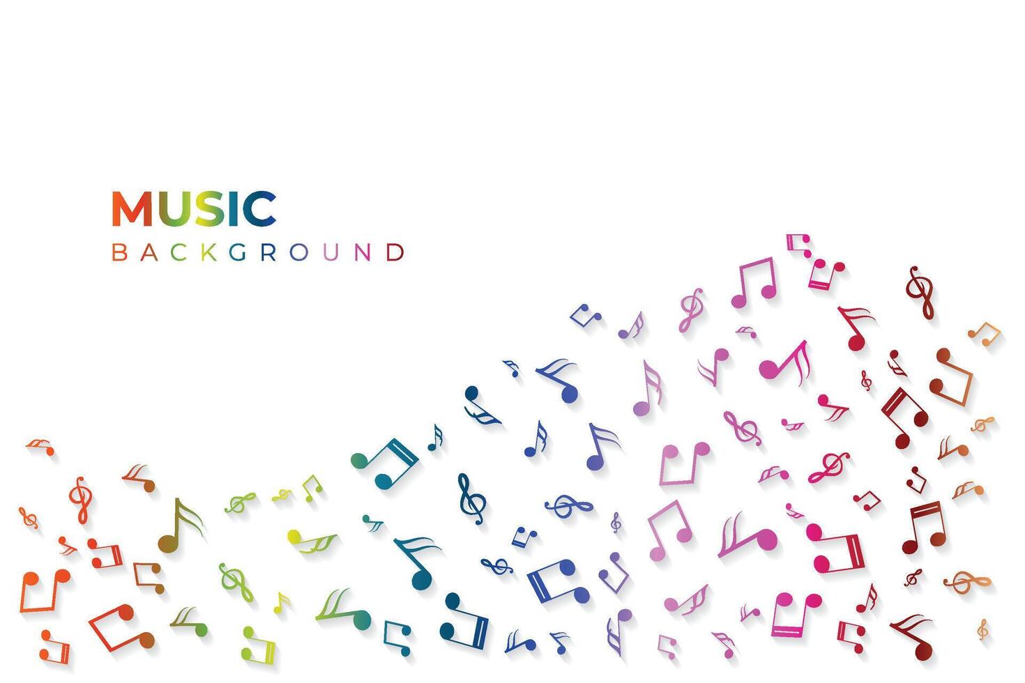Modern music background vector