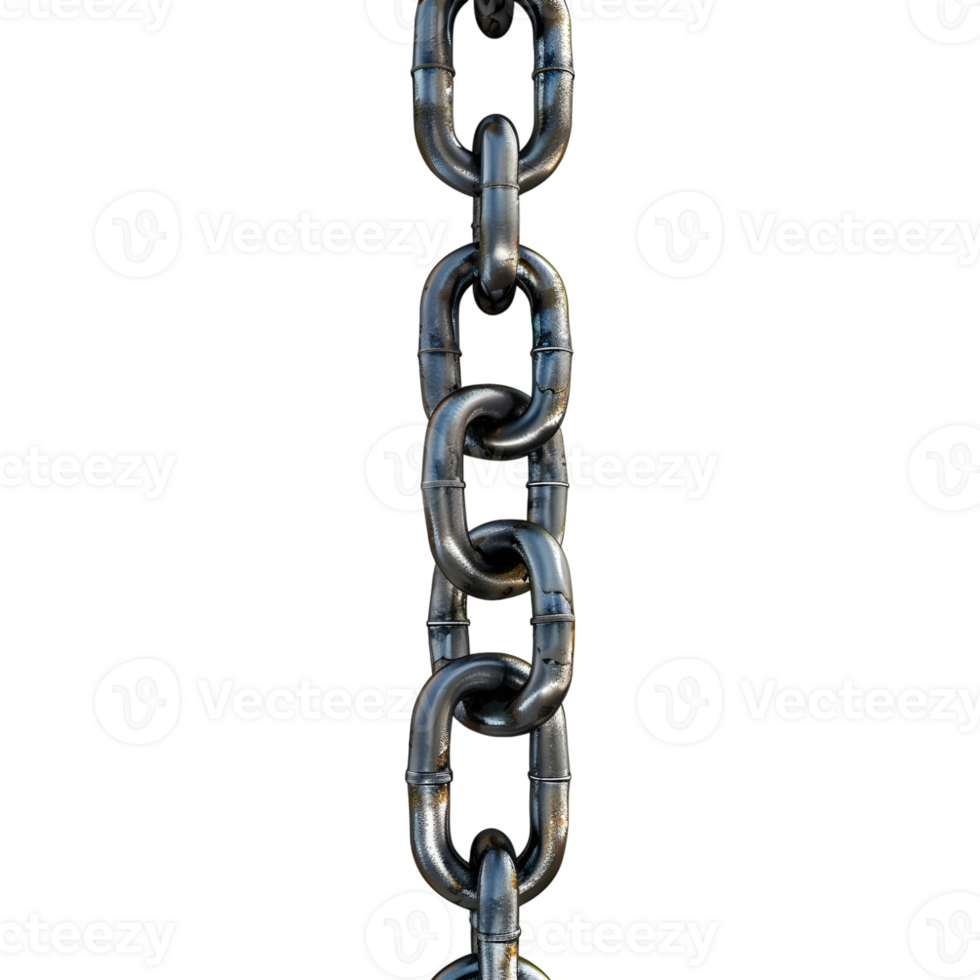 Black Chain on Transparent Background png
