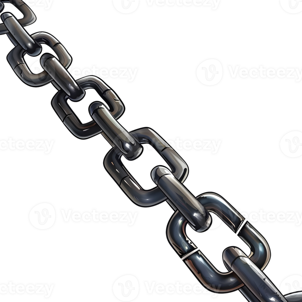 Black Chain on Transparent Background png