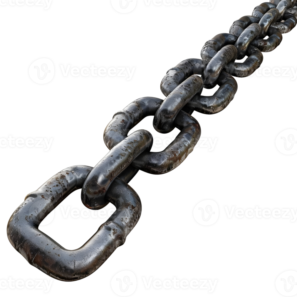 Black Chain on Transparent Background png