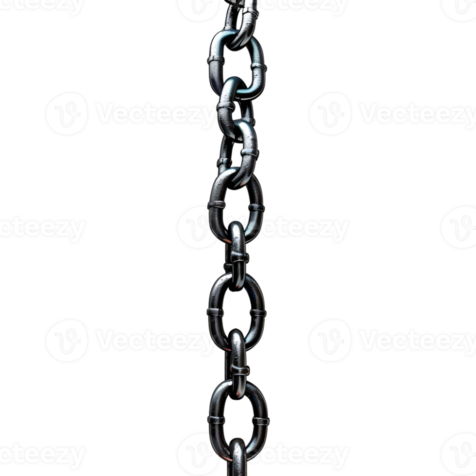 Black Chain on Transparent Background png