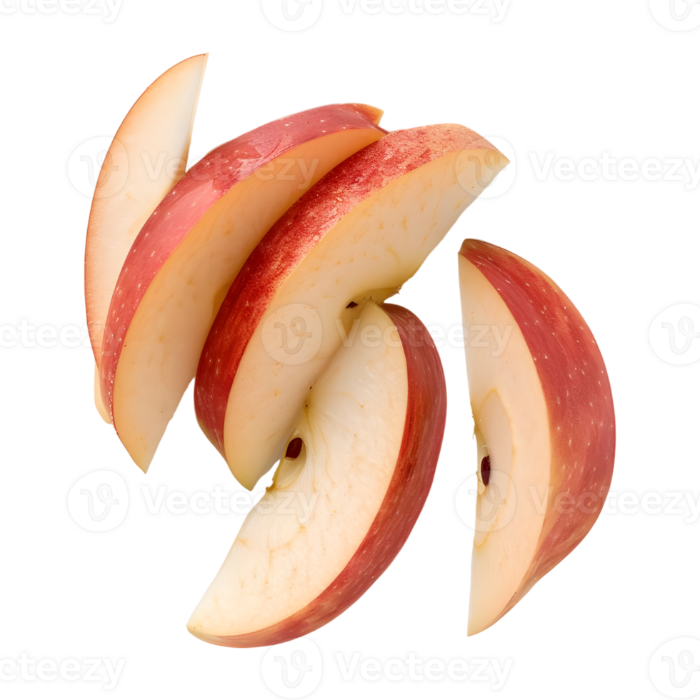 Apple Slices on Transparent Background png