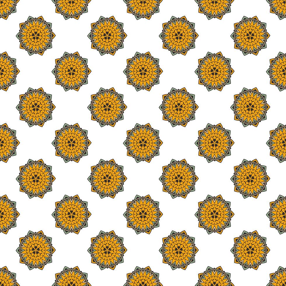Seamless mandala pattern vector