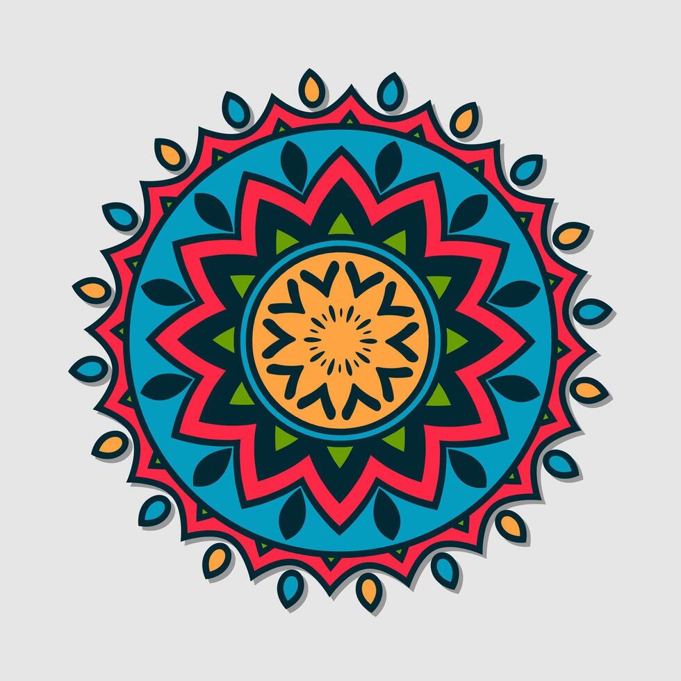 floral mandala illustrator emblem vector