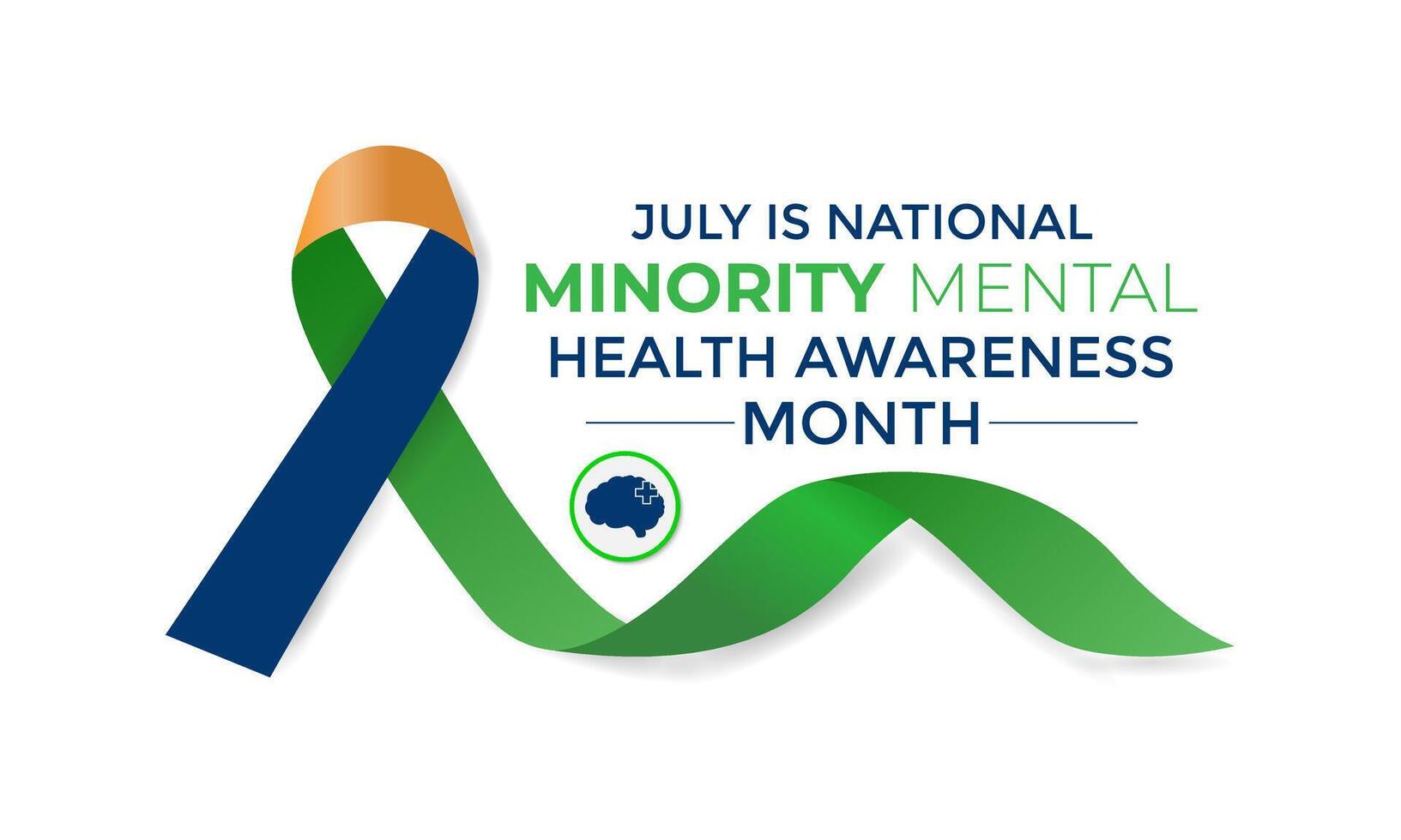Minority Mental Health Awareness Month. Banner, poster, card and background design. illustration. vector