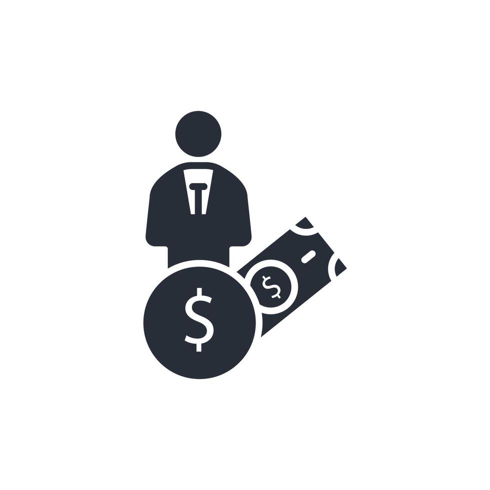 rich man icon. .Editable stroke.linear style sign for use web design,logo.Symbol illustration. vector