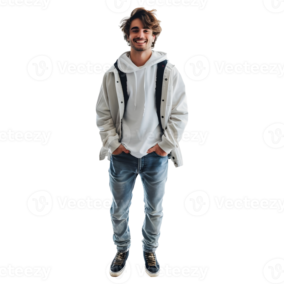 Cheerful Guy on Transparent Background png