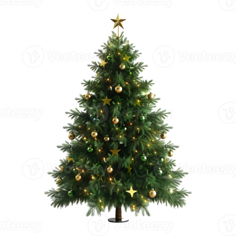 Natale albero su trasparente sfondo png