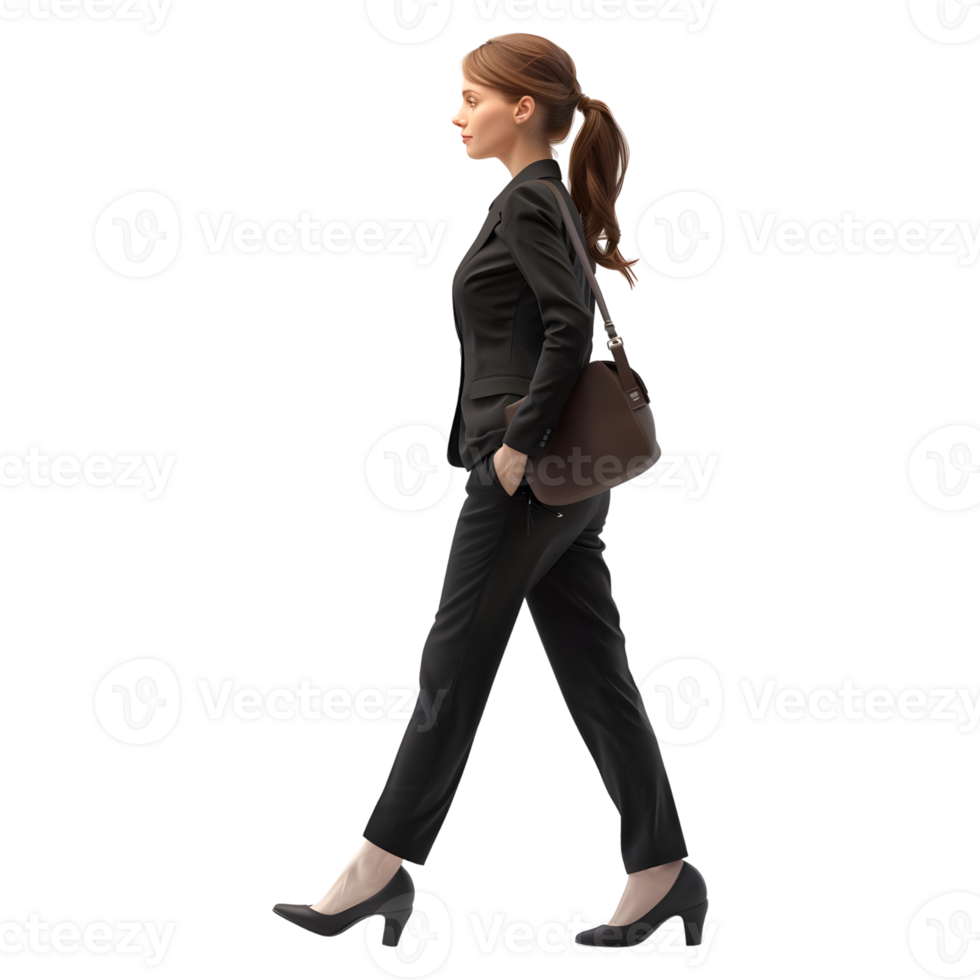 Businesswoman Walking on Transparent Background png