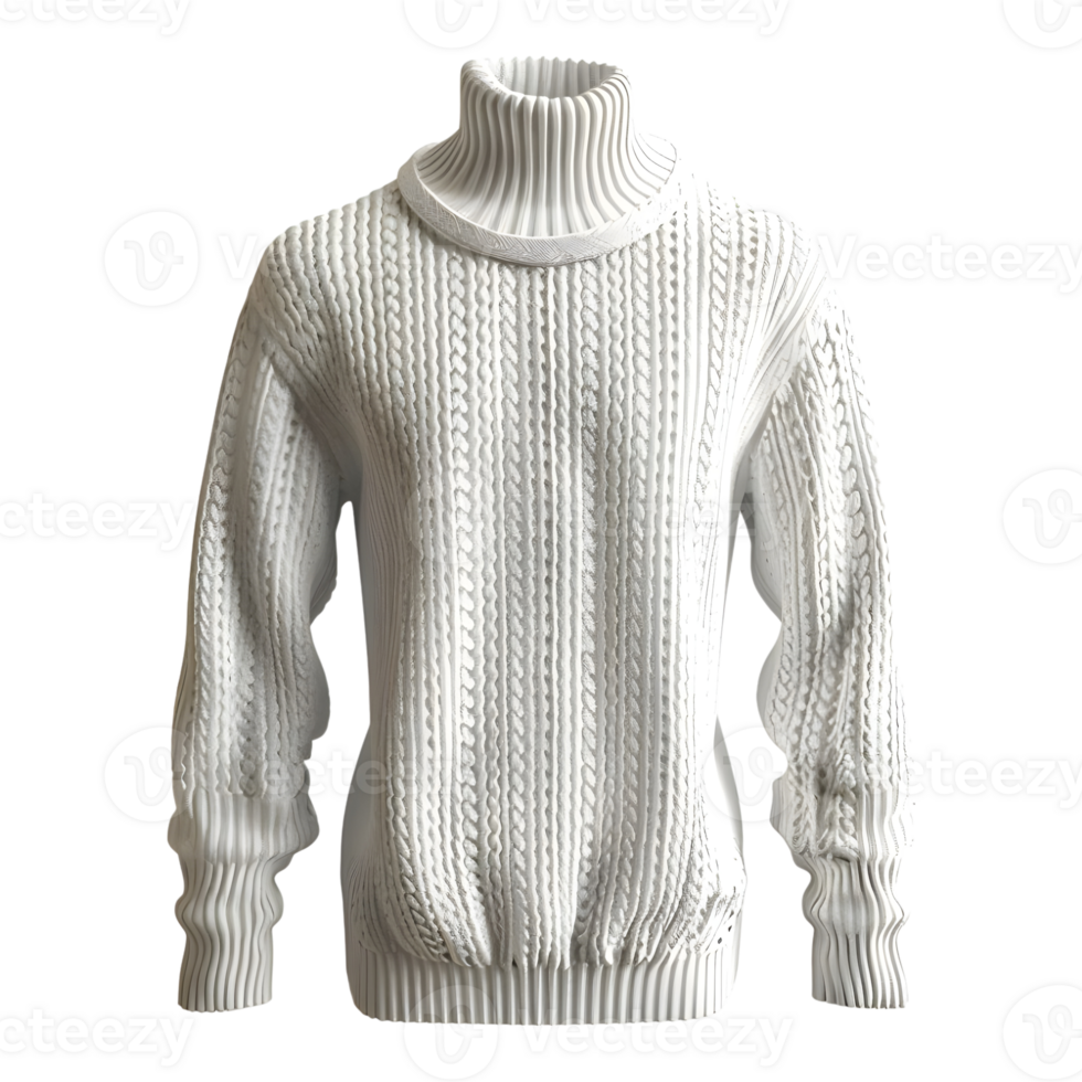 Winter Mens Knit Sweater on Transparent Background png