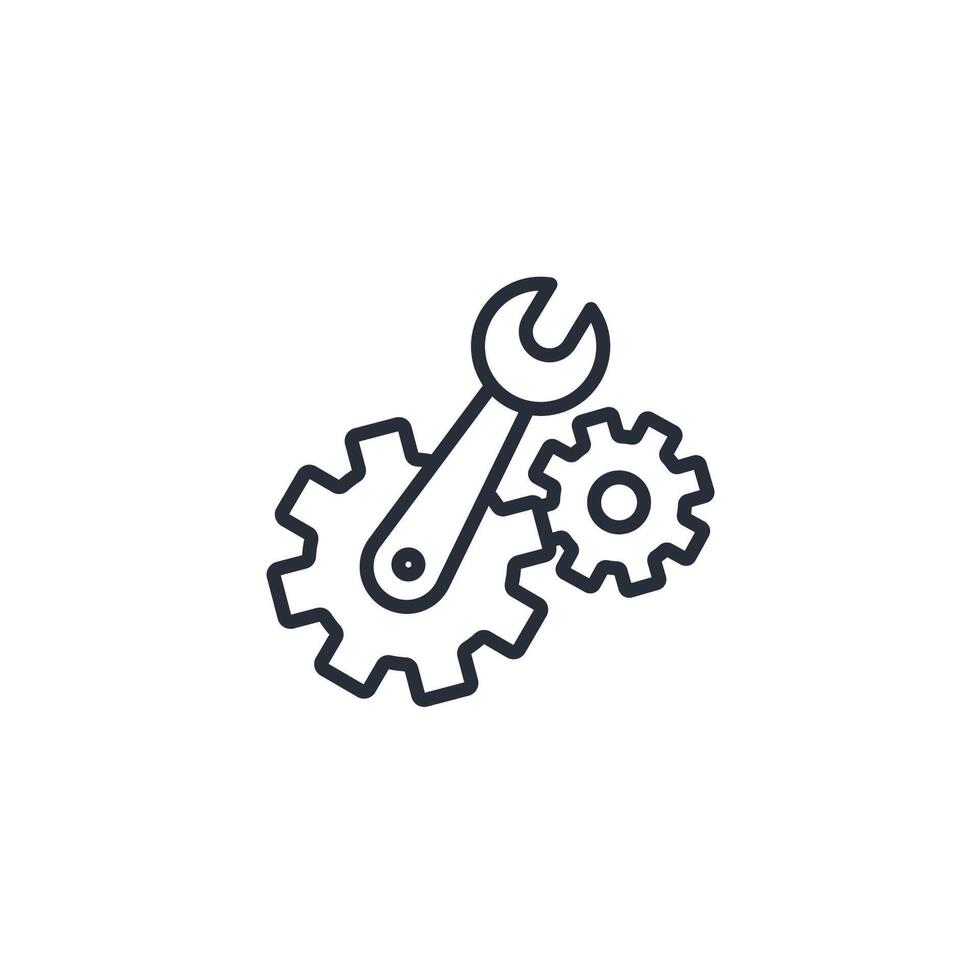 service icon. .Editable stroke.linear style sign for use web design,logo.Symbol illustration. vector