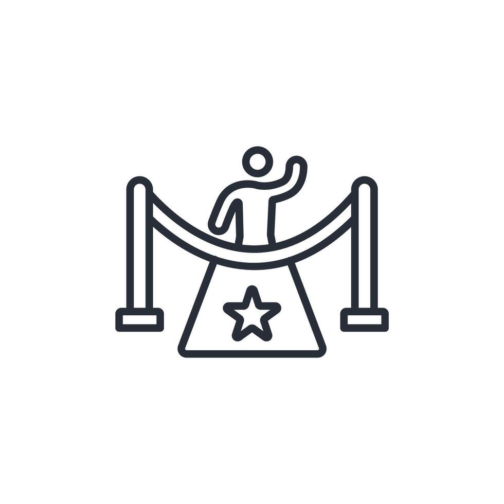 red carpet icon. .Editable stroke.linear style sign for use web design,logo.Symbol illustration. vector