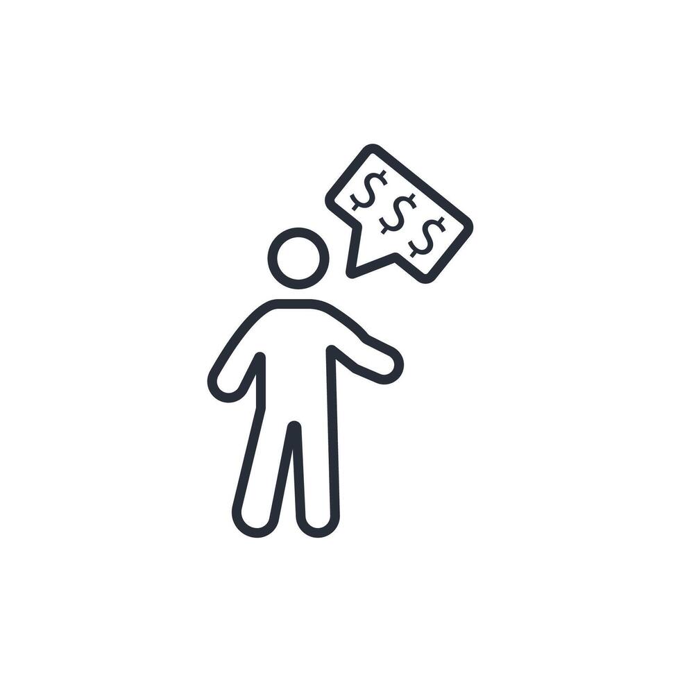 Affluence icon. .Editable stroke.linear style sign for use web design,logo.Symbol illustration. vector
