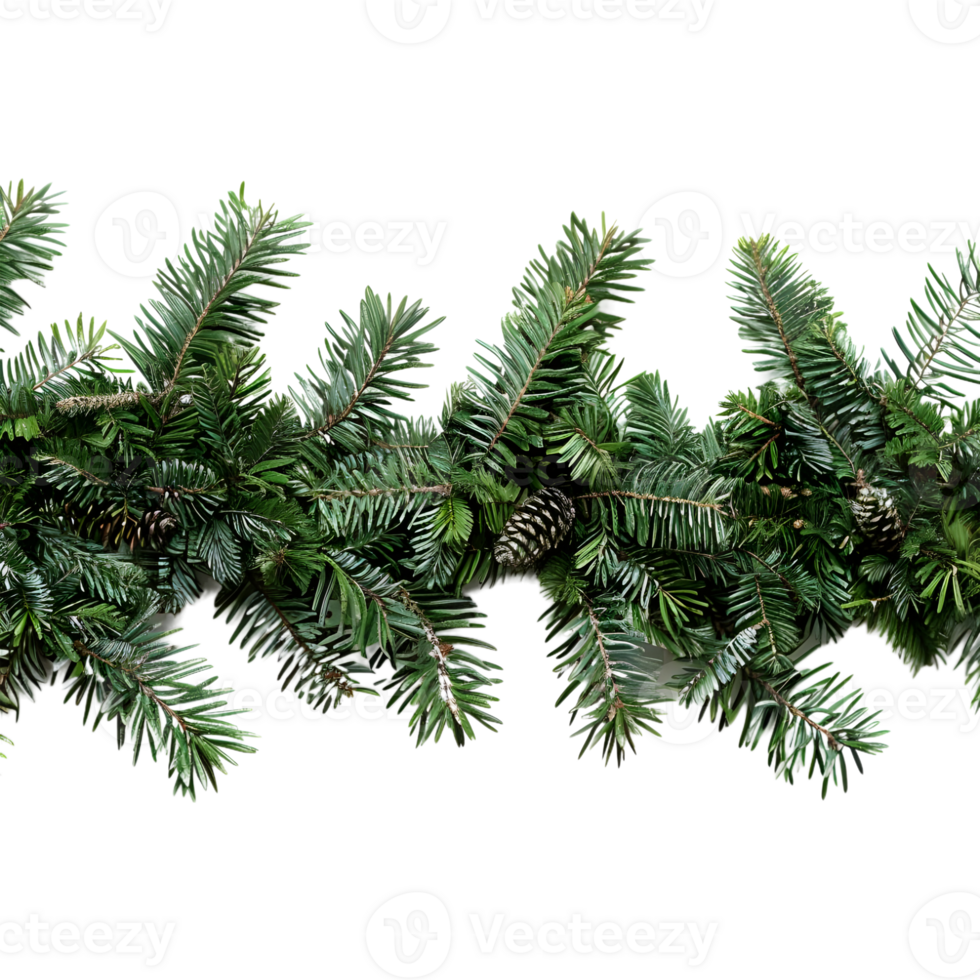 Christmas Tree Border with Bells on Transparent Background png