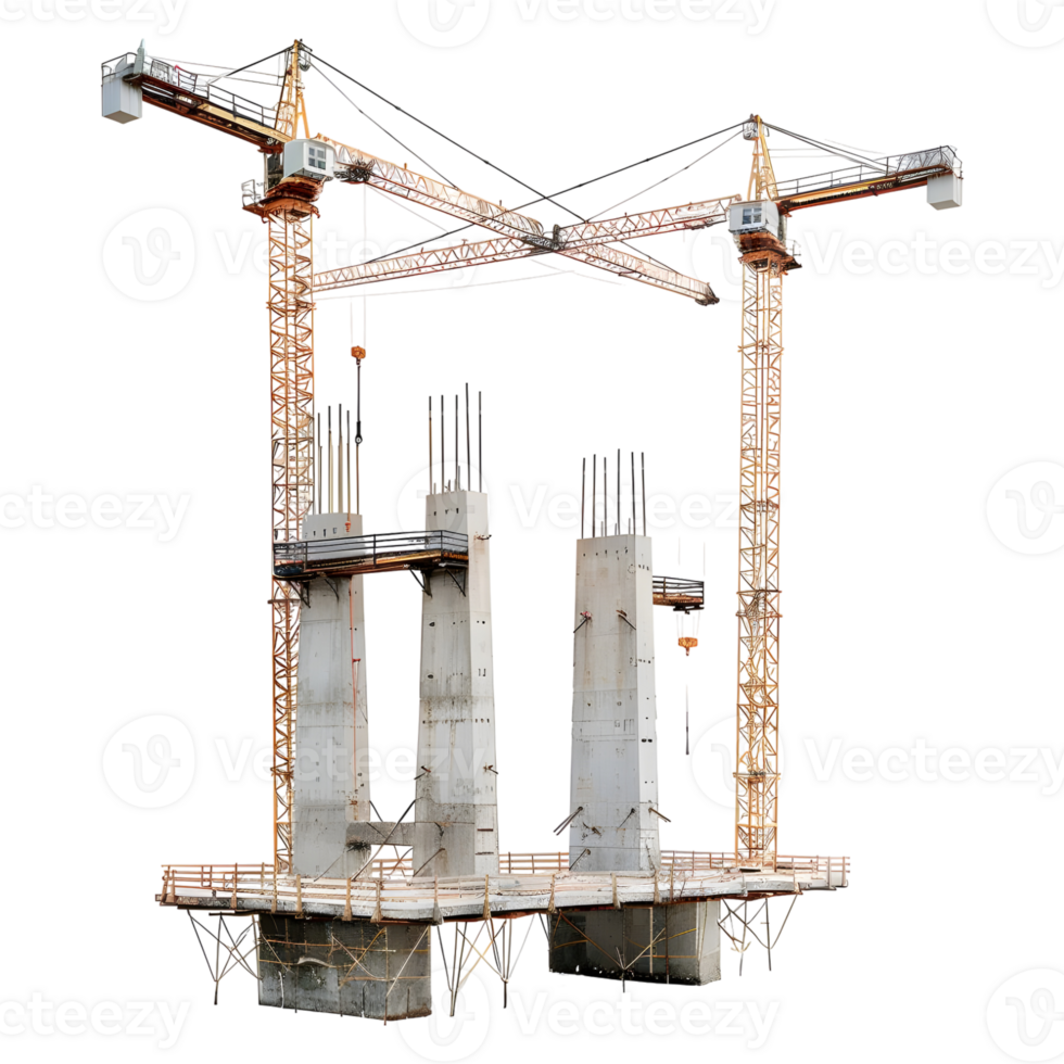 Tower Crane on Transparent Background png