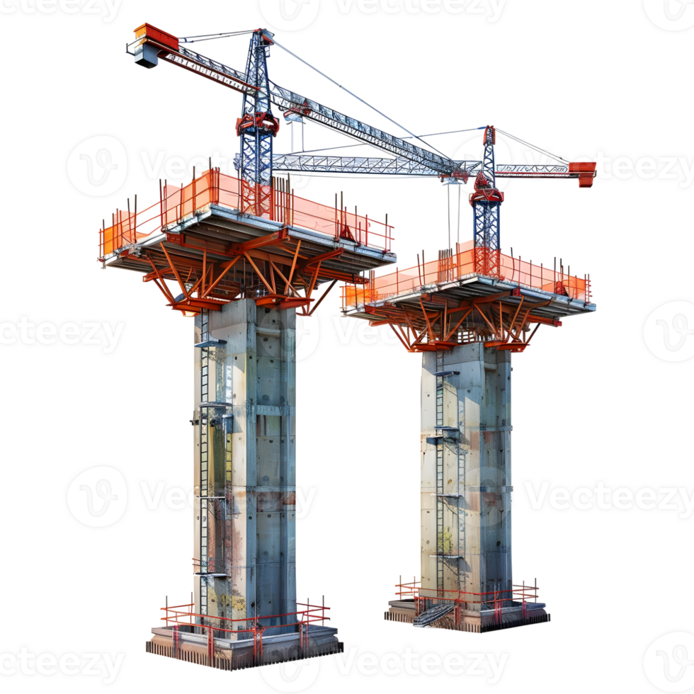 Tower Crane on Transparent Background png