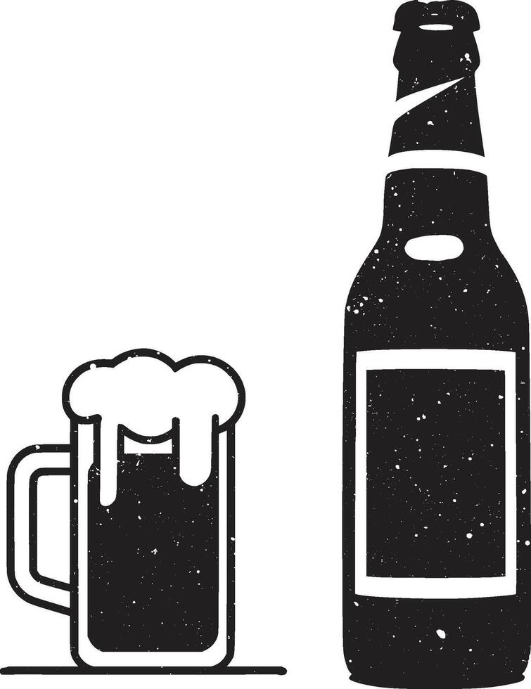 A black silhouette of beer battle clip art. Beer battle Mug glass design. Design template for beer. vector