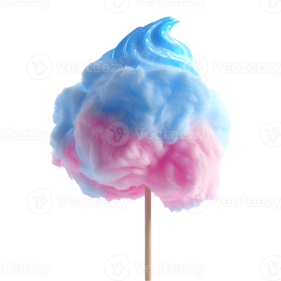 Colorful Cotton Candy on Transparent Background png