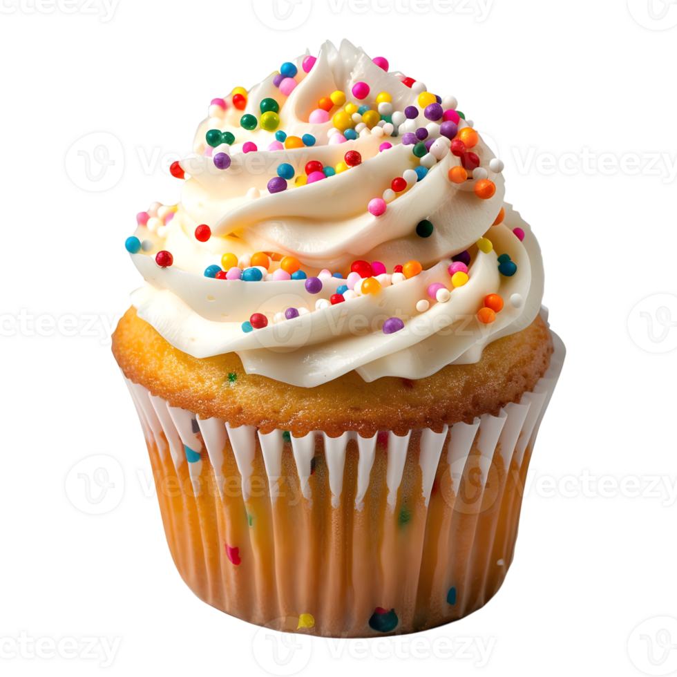 Colorful Cupcake on Transparent Background png