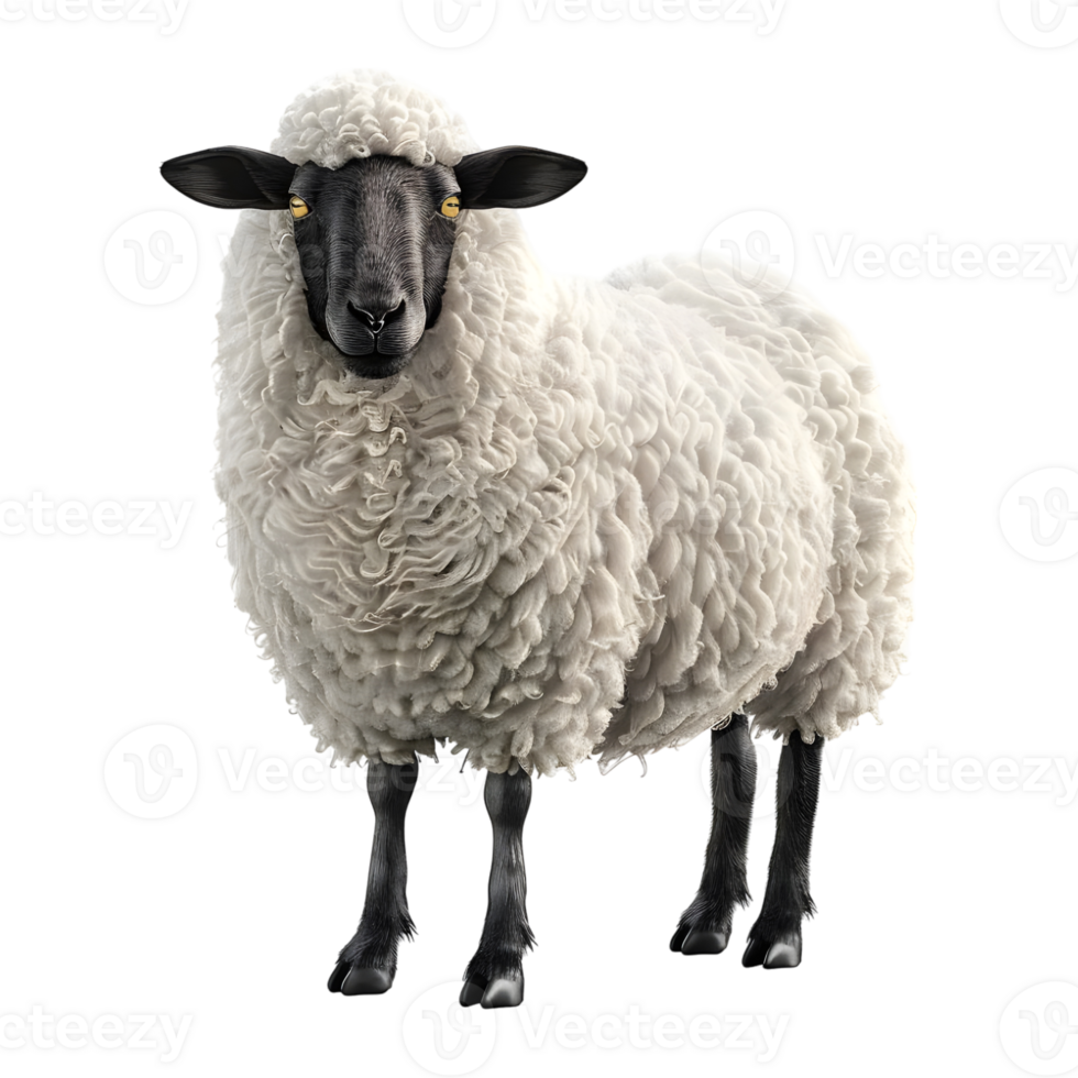 Weiß Schaf auf transparent Hintergrund png