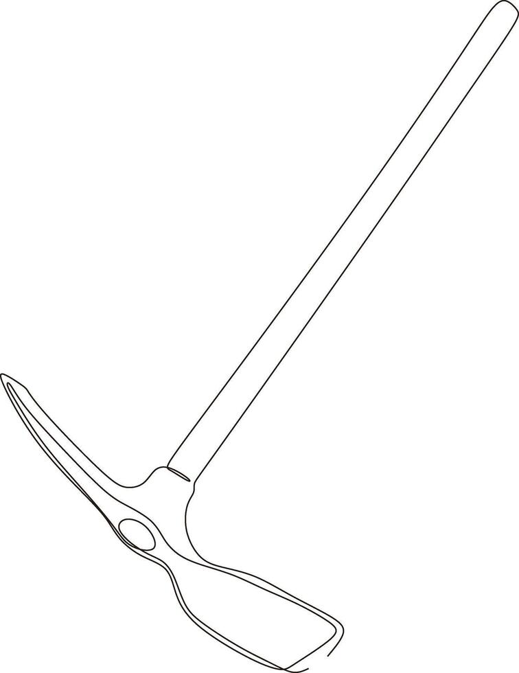 artisan and agricultural tools in continuous line art vector