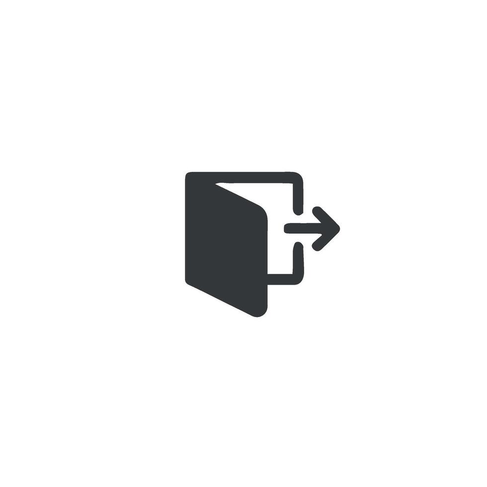 exit icon , exit door icon vector