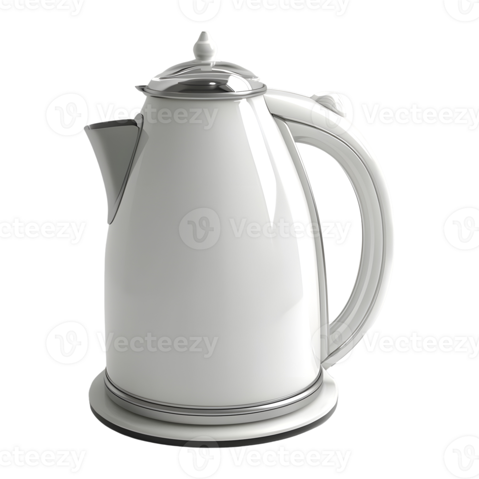 Stainless Steel Kettle on Transparent Background png