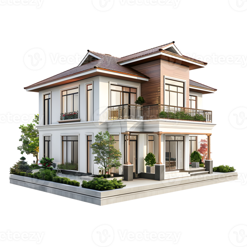 Luxury Residential House or Home on Transparent Background png
