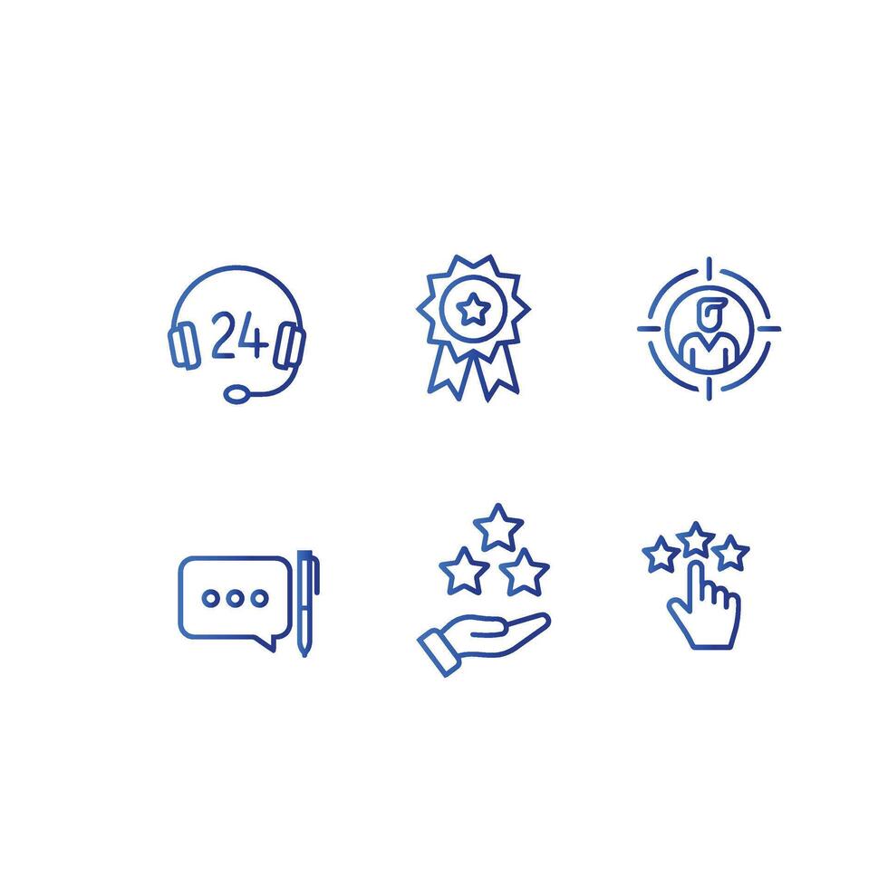customer service icon set , feedback icon vector