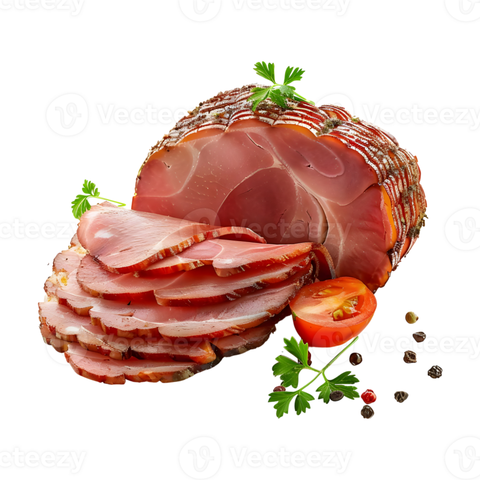 Sliced Ham on Transparent Background png