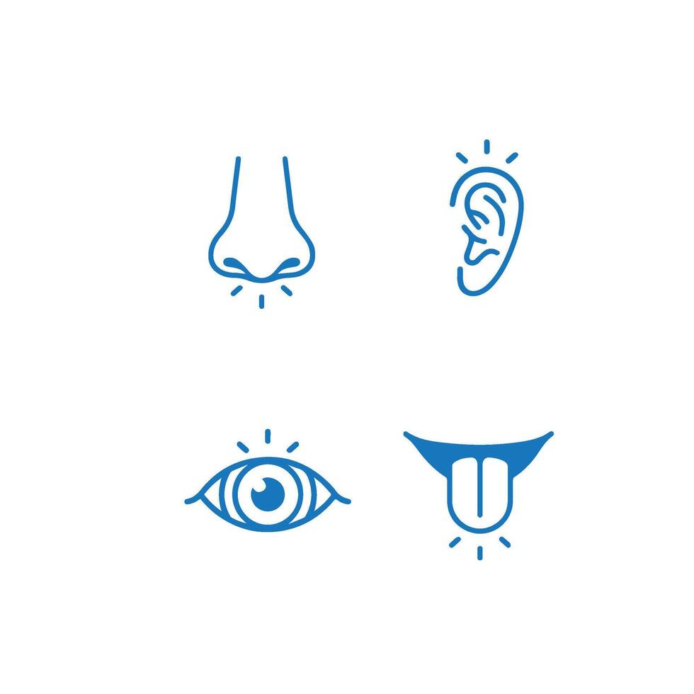 human senses icon vector