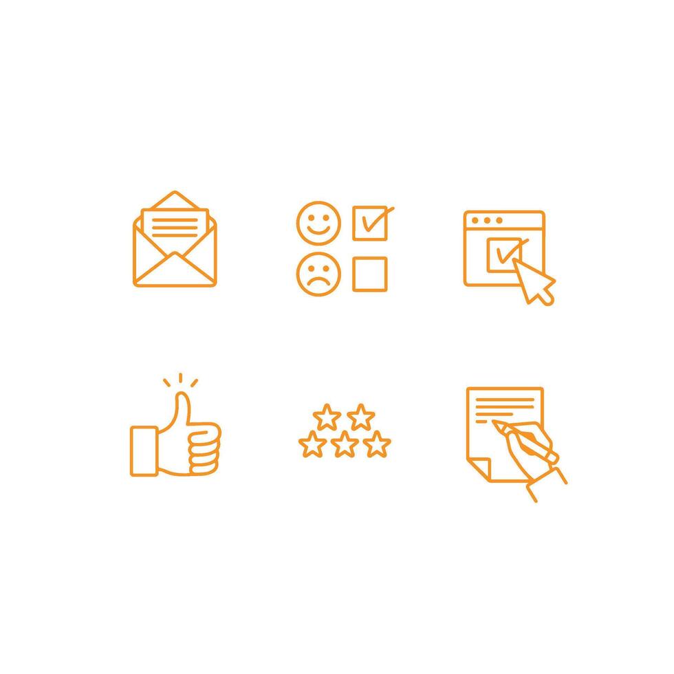 feedback icon set . customer service icon vector
