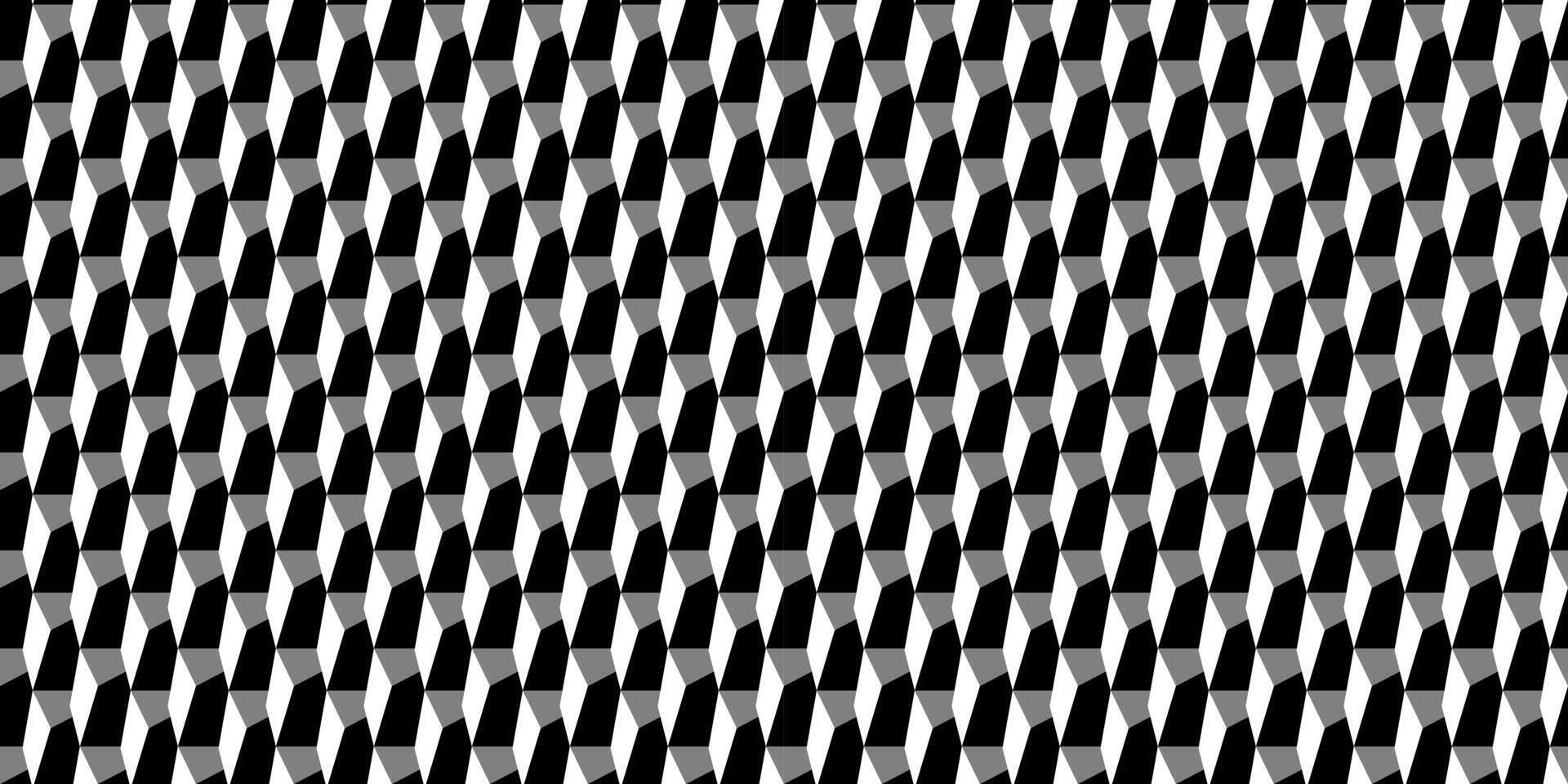 seamless geometric structure pattern. Black and white relief 3d texture. Repeatable monochrome wall background vector