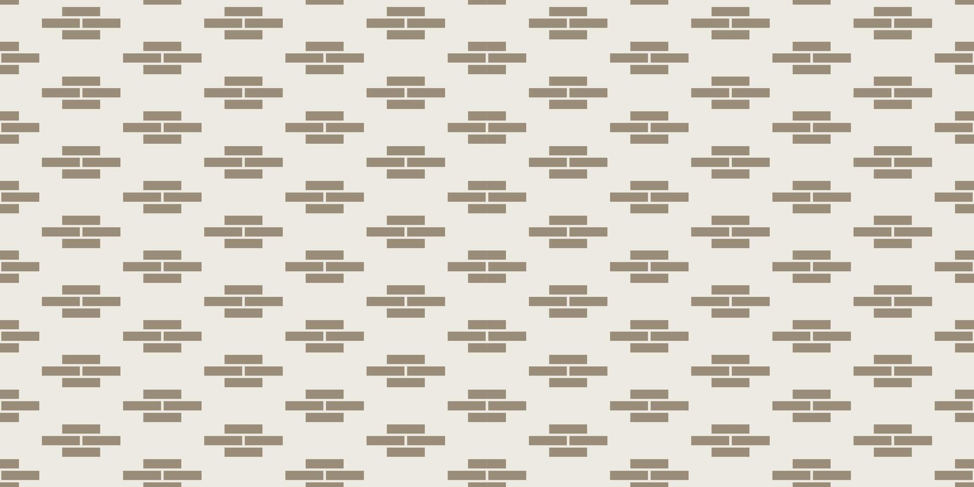 Brick wall seamless pattern. Simple endless architecture interior background. Brown geometric repeatable brickwork texture vector