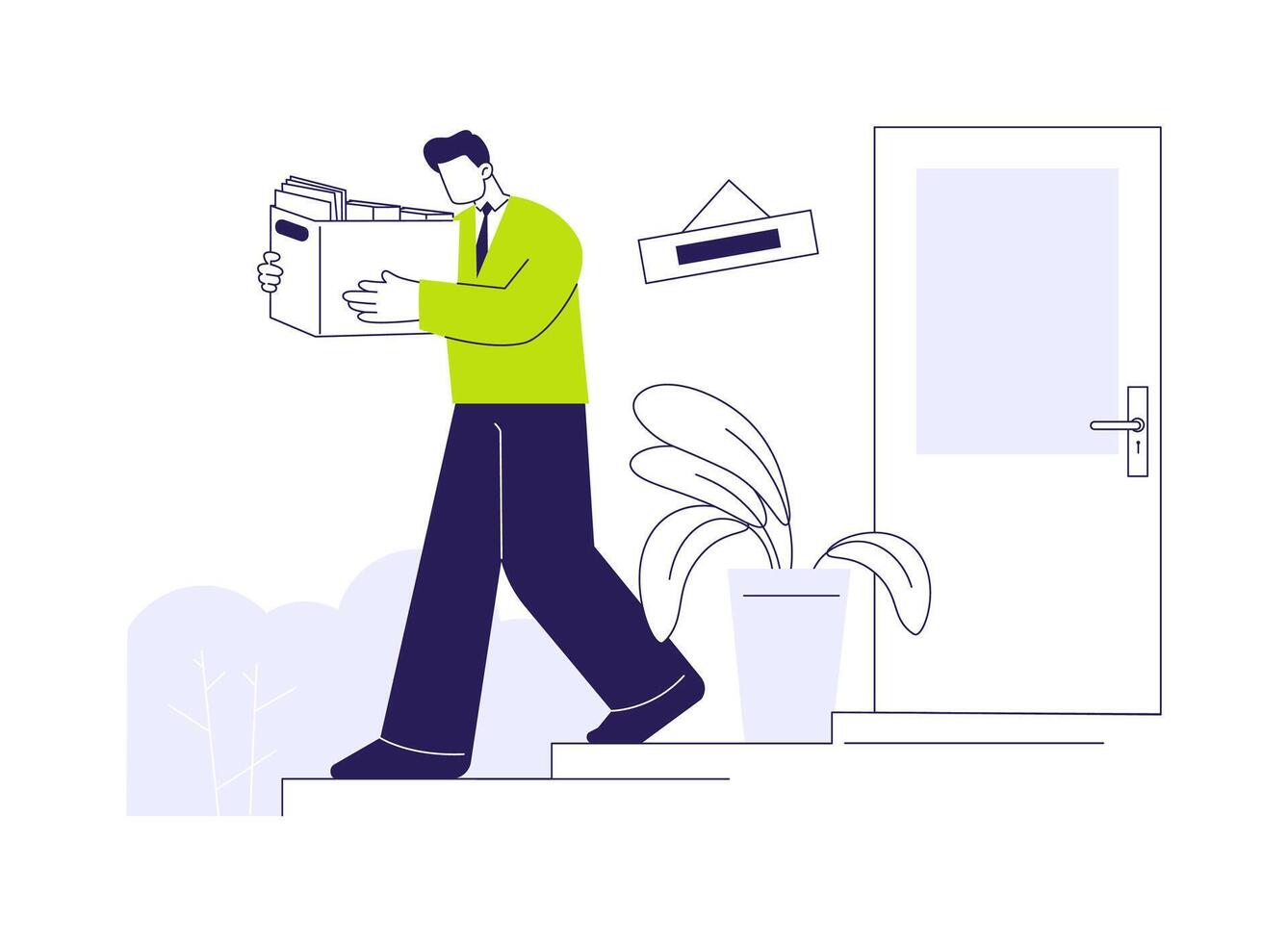 Employee dismissal abstract concept illustration. vector