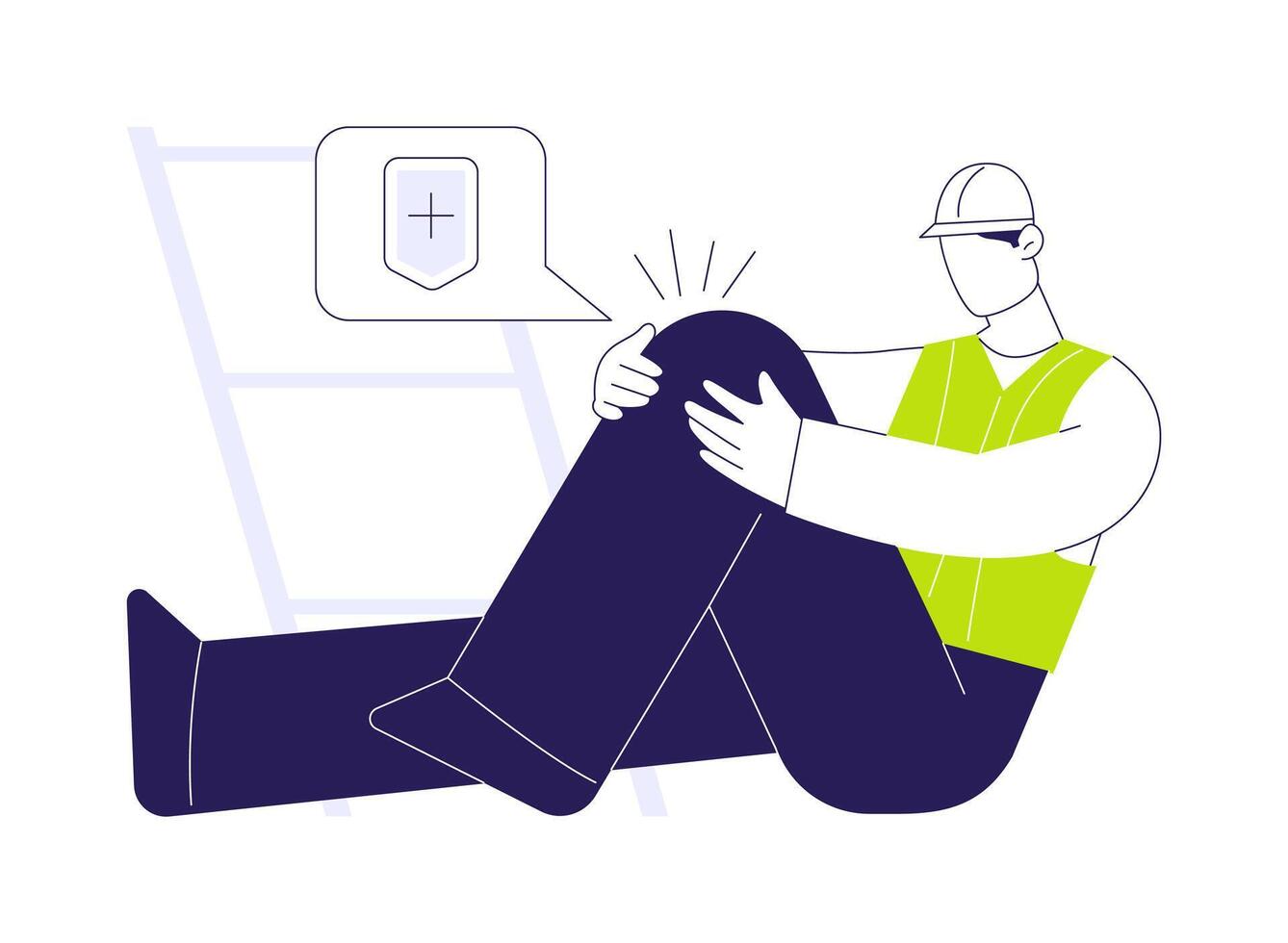 Workplace injury abstract concept illustration. vector