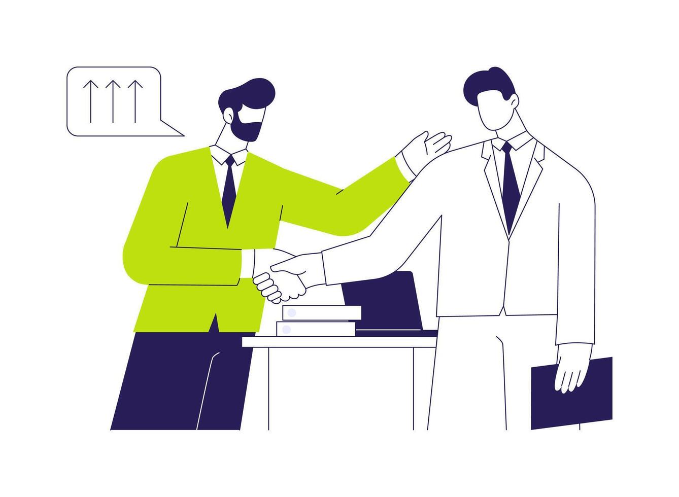 Getting supervising position abstract concept illustration. vector