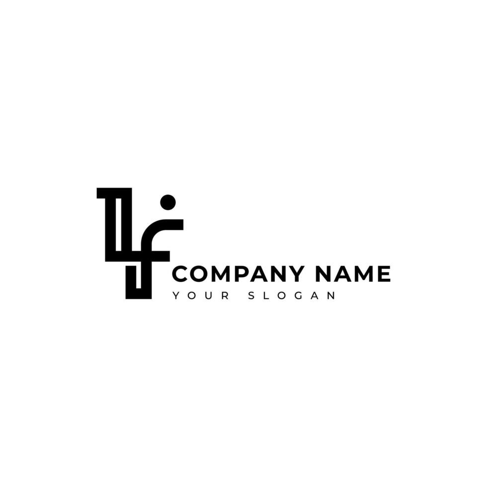 Modern Letter lf logo design template vector