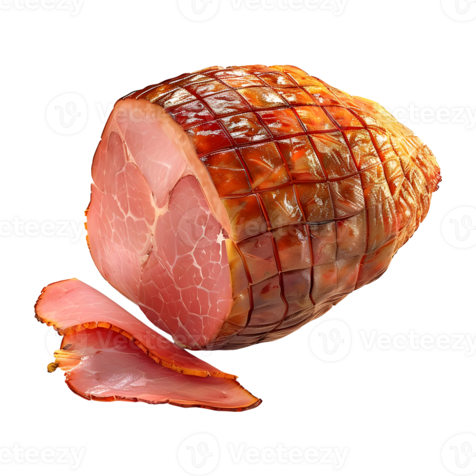 Sliced Ham on Transparent Background png