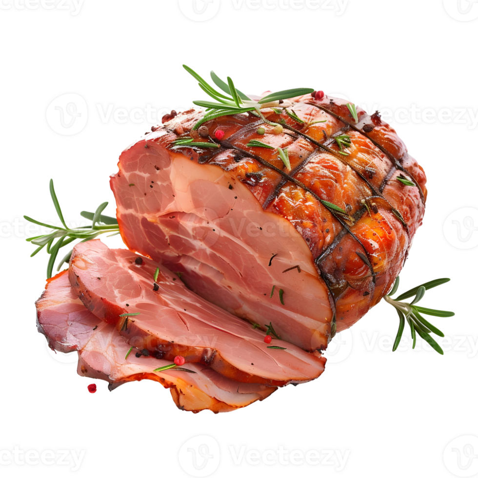 Sliced Ham on Transparent Background png