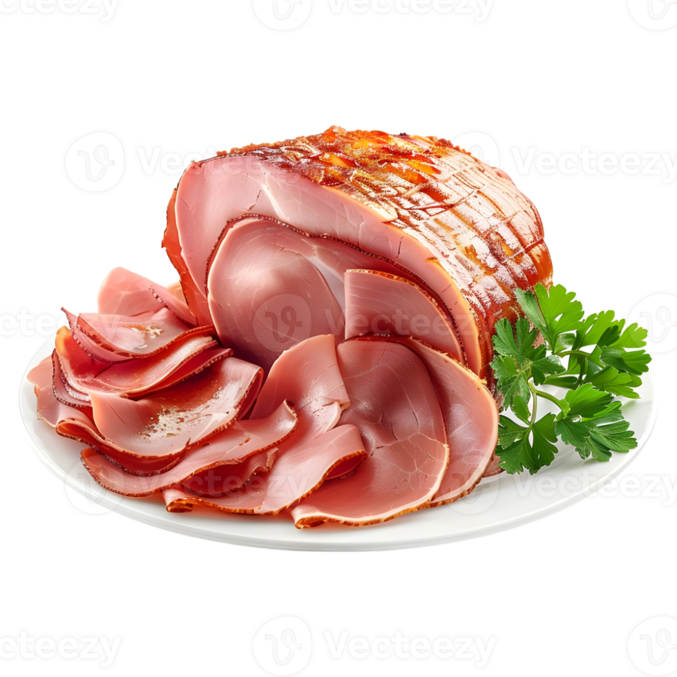 Sliced Ham on Transparent Background png