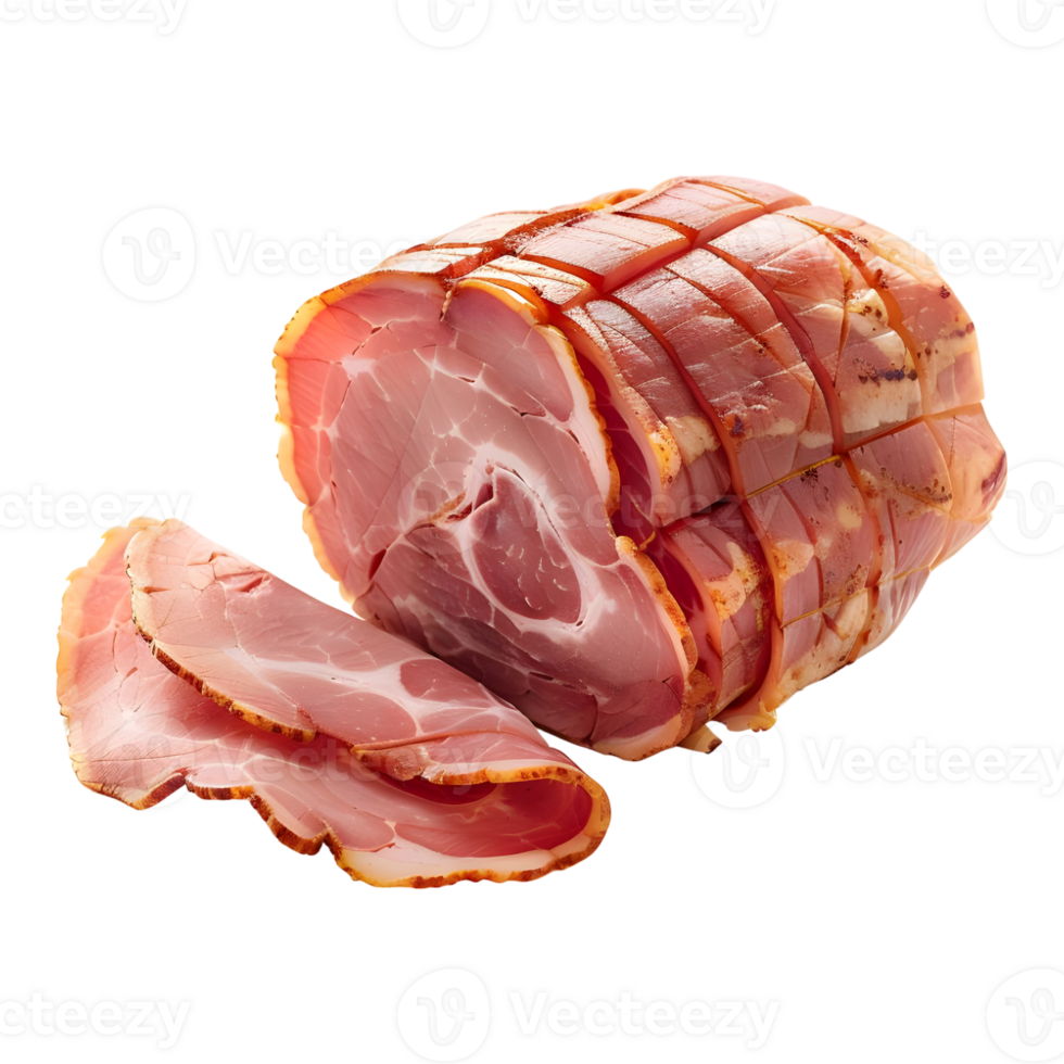 Sliced Ham on Transparent Background png