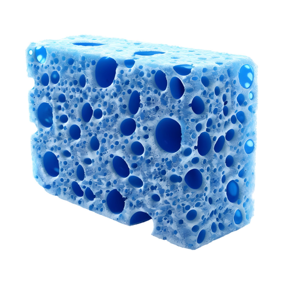 Dish Washing Sponge on Transparent Background png