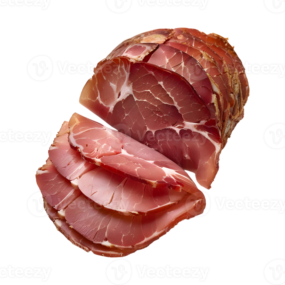 Sliced Ham on Transparent Background png