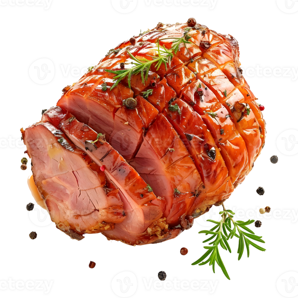 Sliced Ham on Transparent Background png