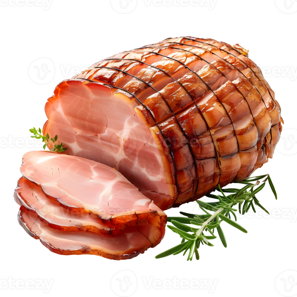 Sliced Ham on Transparent Background png