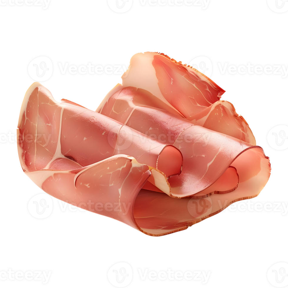 Sliced Ham on Transparent Background png