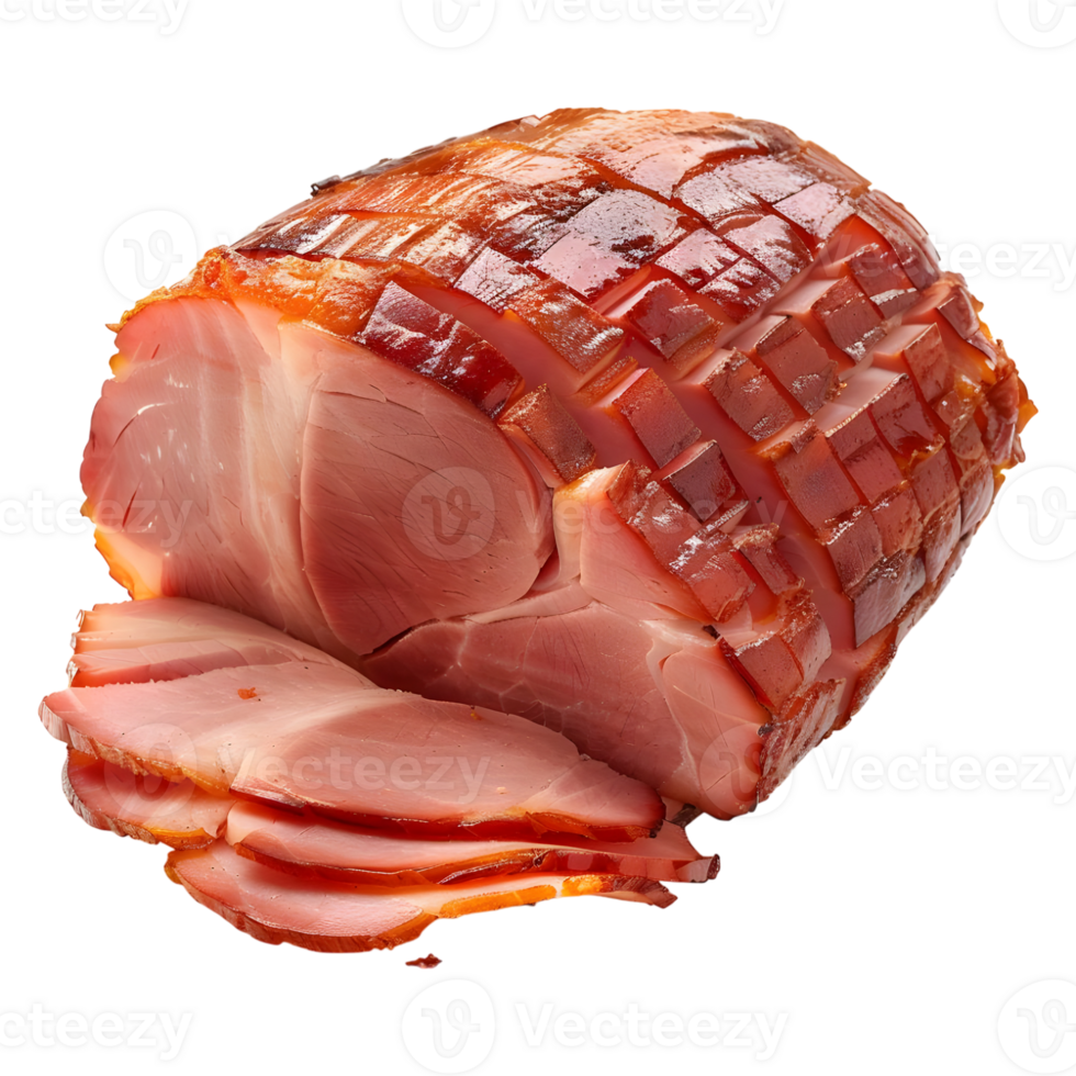 Sliced Ham on Transparent Background png